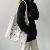 Large Capacity Women Shoulder Bag Solid Canvas Messenger Bag Girls Tote Bag