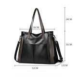 Large Capacity Soft Leather Bucket Bag Crossbody Tote Satchel Handbag
