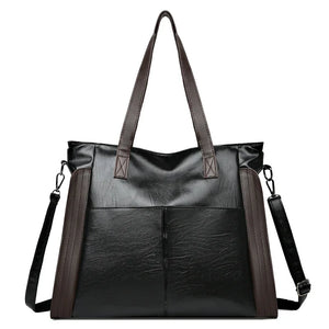 Large Capacity Soft Leather Bucket Bag Crossbody Tote Satchel Handbag