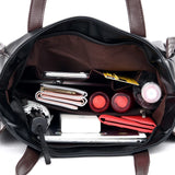 Large Capacity Women's Soft Leather Shoulder Bag Retro Tote Satchel Handbag