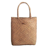 Vintage Women's Rattan Handbags Canvas Tote Bag Beach