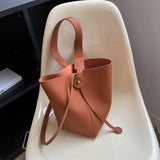 High Leather Shopping Bucket Bag For Women Handbags