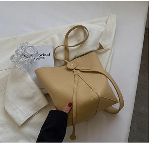High Leather Shopping Bucket Bag For Women Handbags