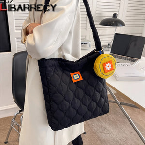 Nylon Ladies Shoulder Bag Spring Women Messenger Bags Plaid