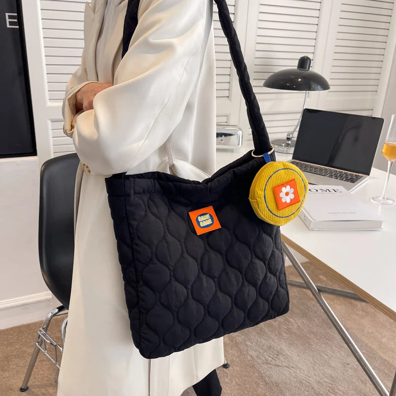 Nylon Ladies Shoulder Bag Spring Women Messenger Bags Plaid