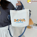Japanese Style Vintage Tote Bag Large Capacity High School University Class