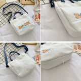 Japanese Style Vintage Tote Bag Large Capacity High School University Class