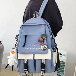Large Capacity Girl Backpack Female Student School Bags