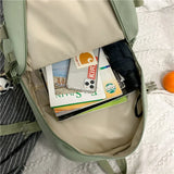 Large Capacity Girl Backpack High School Student Schoolbag Preppy Style Travel B