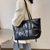 Large Capacity Women's Shoulder Bag All-match Texture Underarm Tote Bag