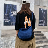 Large Capacity Denim Women Tote Shoulder Bag Casual Handbag Messenger Bag