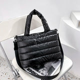 Large Capacity Women's Down Shoulder Bag Space Cotton Handbag