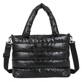 Large Capacity Women's Down Shoulder Bag Space Cotton Handbag