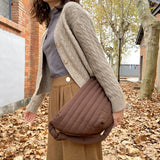 Large Capacity Canvas Ladies Shoulder Bag Crossbody Tote Soft Handbag