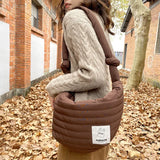 Large Capacity Canvas Ladies Shoulder Bag Crossbody Tote Soft Handbag
