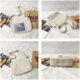 Large Capacity Canvas Shoulder Bag Women Student School Bags
