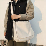 Large Capacity Canvas Shoulder Bag Women Student School Bags