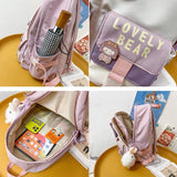 Large Capacity Ladies Travel Backpack Multi-pocket College Waterproof School Bag