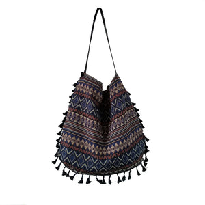 Boho Fringe Bag Ethnic Shoulder Underarm Purse Handbag