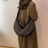 Large Capacity Lady Hobos Handbags Soft Nylon Plus Cotton Shoulder Bags