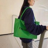Large Capacity Letter PU Tote Bags for Women Street Travel Ladies Handbags