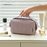 Large-Capacity Leather Makeup Bag Women Multifunction Toiletries Organizer