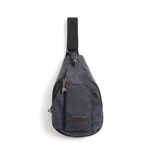 Men Chest Bag Single Shoulder Back Bag Canvas Travel Crossbody