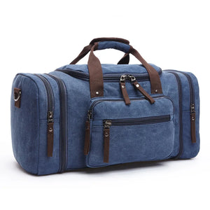 Men Canvas Travel Duffle Bags Large Capacity Weekend Bag