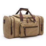 Men Canvas Travel Duffle Bags Large Capacity Weekend Bag