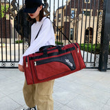 Men's Large Capacity Travel Duffle Bag Oxford Weekend Trip Unisex Lugg