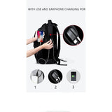 Large Capacity Men's Waterproof Oxford Cloth Rucksack USB Computer Bag