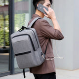 Large Capacity Men's Backpack USB Charging Waterproof Rucksack
