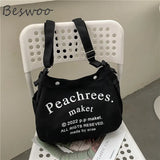 Canvas Messenger Bag Women Shopper Travel Crossbody Shoulder Bag