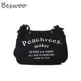 Canvas Messenger Bag Women Shopper Travel Crossbody Shoulder Bag