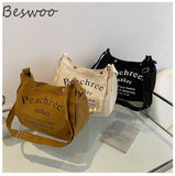 Canvas Messenger Bag Women Shopper Travel Crossbody Shoulder Bag