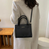 Crocodile Pattern Messenger Bag Large Capacity Crossbody Tote for Women