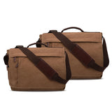 Vintage Canvas 17 in Laptop Bag Crossbody Bag for Men Women