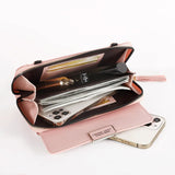 Large Capacity Long Wallet PU Leather Women's Clutch Shoulder Bag