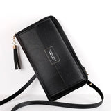 Large Capacity Long Wallet PU Leather Women's Clutch Shoulder Bag