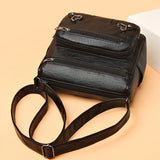 Vintage Leather Women's Shoulder Bag Large Capacity Ladies Totes