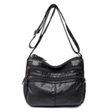 Vintage Multilayer Crossbody Bag Women Shoulder Handbag Leather Messenger