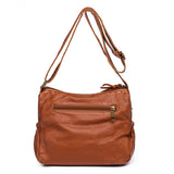 Vintage Multilayer Crossbody Bag Women Shoulder Handbag Leather Messenger