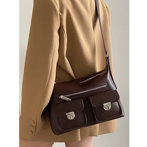 Large Capacity Tote Bag for Women Vintage Crossbody Handbag