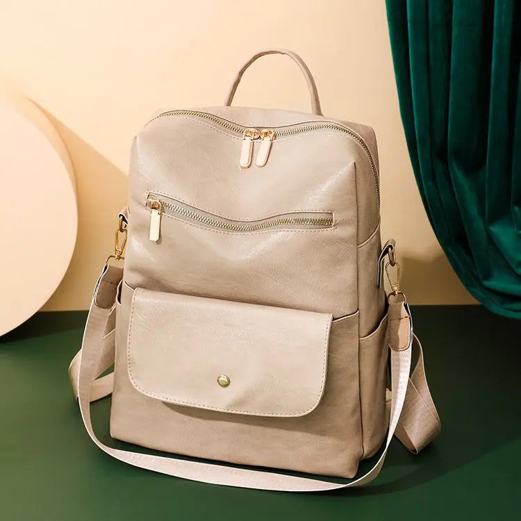 Large Capacity Women's Backpack High-grade Texture Versatile Commuter Leisure