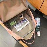 Large Capacity Nylon School Bag For Teenage Girl High Women Backpack