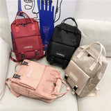 Large Capacity Nylon School Bag For Teenage Girl High Women Backpack
