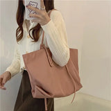 Large Nylon Shoulder Bags Waterproof Top-handle Totes for Women