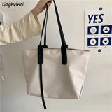 Large Nylon Shoulder Bags Waterproof Top-handle Totes for Women