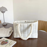 Winter Nylon Tote Bag Vintage Lady Shoulder Purse Handbag