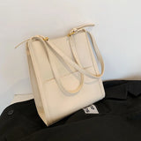 Large Capacity One Shoulder Bag Women's Summer PU Leather High Solid Casual Fema